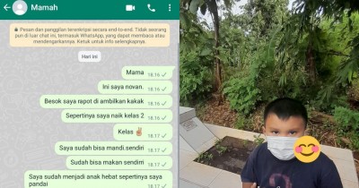 Kisah Haru Anak Kelas 2 SD Chat WhatsApp Mamanya yang Sudah Meninggal